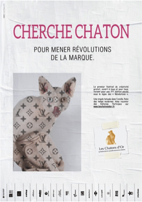 La campagne des chatons d'or 2018 en affiches.