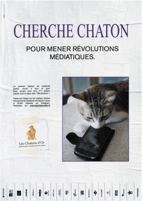 La campagne des chatons d'or 2018 en affiches.