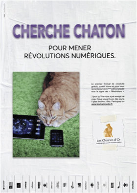 La campagne des chatons d'or 2018 en affiches.