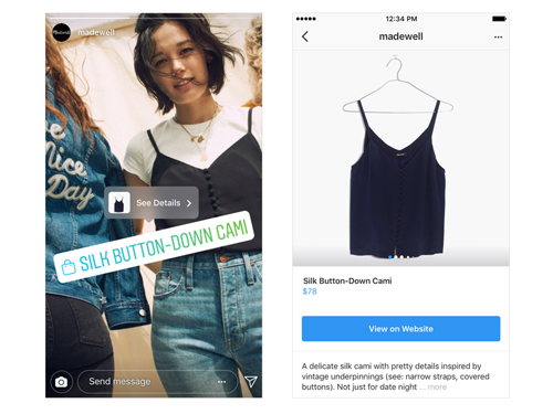 Fonctionnalité shopping dans instagram - Agence de communication AKINAI