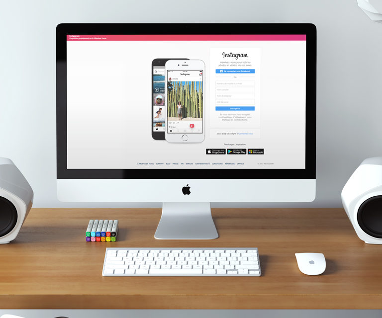 Ordinateur instagram entreprise communication strategie