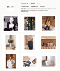Sezane Feed Instagram Agence Akinai 2019